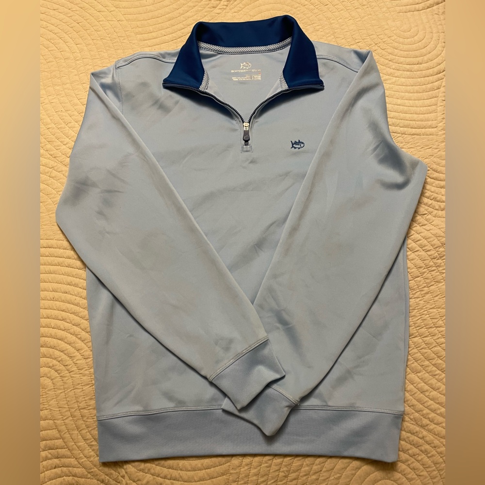 Southern Tide Blue Quarter Zip